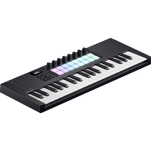 Novation Launchkey Mini 37 MK4 USB MIDI Keyboard Controller (Black 37 Mini Keys)