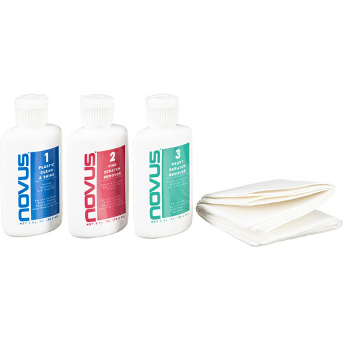 Novus Plastic Scratch Remover Kit (Three 2 oz Bottles)
