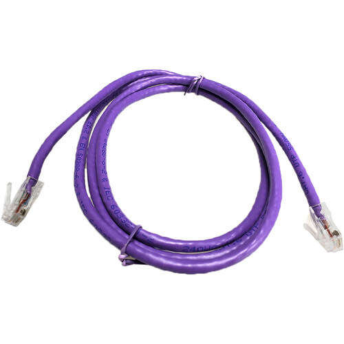 NTW Cat 6 Non-Booted Network Patch Cable (7' Purple)