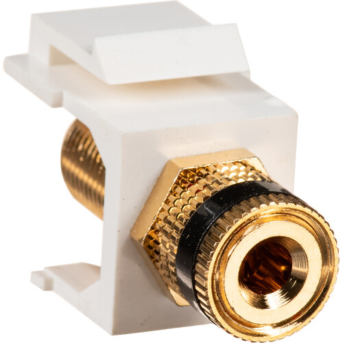 NTW Speaker Post Black Snap-in Keystone Jack (White)