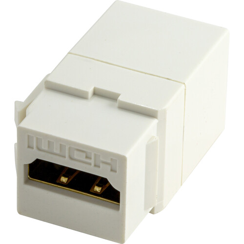 NTW HDMI F/F Feed Through Snap-In Keystone Jack Insert (White)