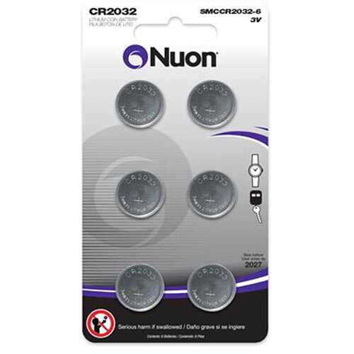 Nuon CR2032 Lithium Coin Battery (6-Pack)