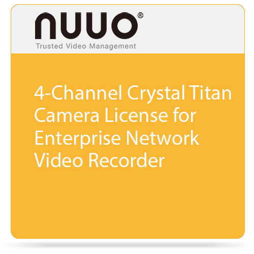 NUUO Enterprise Camera License for Crystal NVR (4 Channels)