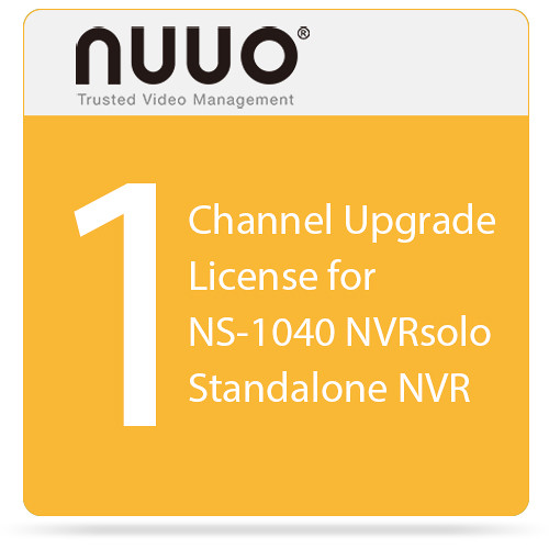 NUUO 1-Channel Upgrade License for NS-1040 NVRsolo Standalone NVR