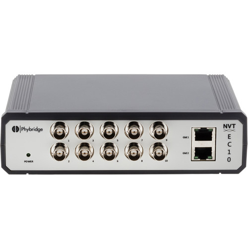 NVT Phybridge EC10 10-Port Ethernet and PoE+ over Coaxial Switch