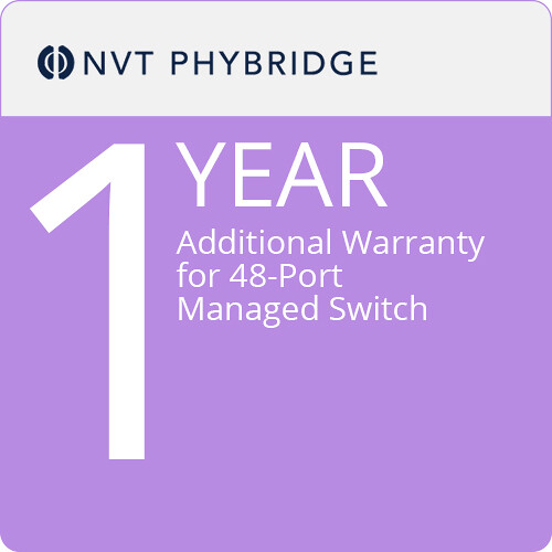 NVT Phybridge 1-Year Extended Warranty for 48-Port Managed Switches