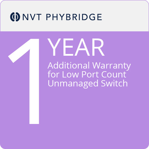 NVT Phybridge 1-Year Extended Warranty for Low Port-Count Unmanaged Switches