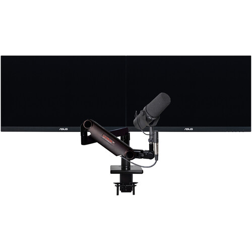 O.C. White ProBoom Ultima Gen 2 LD Dual-Monitor and Mic Boom Package for 5 to 15 lb Monitors