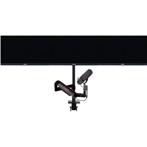O.C. White ProBoom Ultima Gen 2 LD Triple-Monitor and Mic Boom Package for 5 to 15 lb Monitors