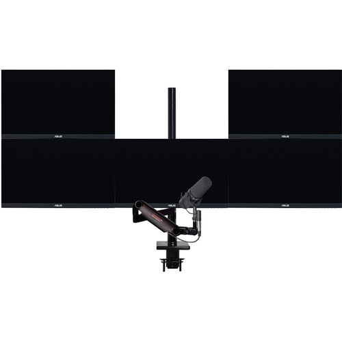O.C. White ProBoom Ultima Gen 2 LD Five-Monitor and Mic Boom Package for 5 to 15 lb Monitors