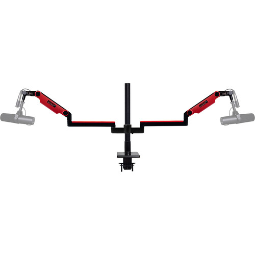 O.C. White Limited-Edition ProBoom Ultima Gen2 Two Mic Arm Roundtable Special (Black and Red)