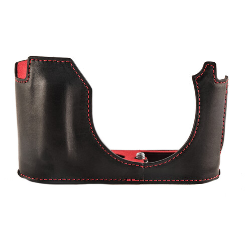 Oberwerth Half Case - TagCase for Leica Q3 (Classic Line Black with Red Lining)