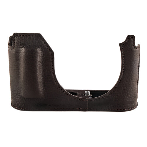 Oberwerth Half Case - TagCase for Leica Q3 (Casual Line Brown with Black Lining)