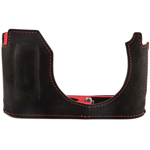 Oberwerth Half Case - TagCase for Leica Q3 (Casual Line Black with Red Lining)