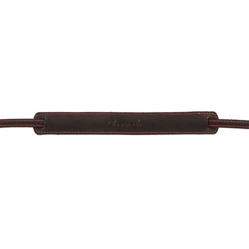 Oberwerth Mosel Hydro Camera Strap (Black Leather/Red Stitching 49.2