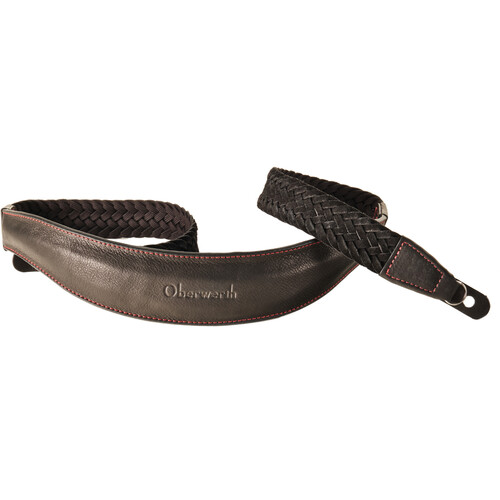 Oberwerth Triberg Leather Camera Strap (Black/Red 51.2