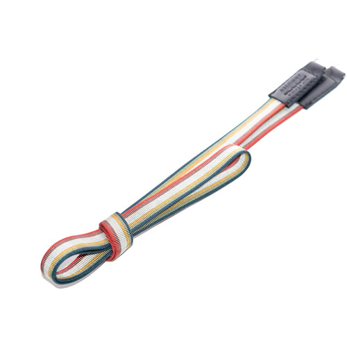 ObiJimmy Nakameguro Pure Silk Camera Strap (White with Red/Yellow/Green Stripes 47.2