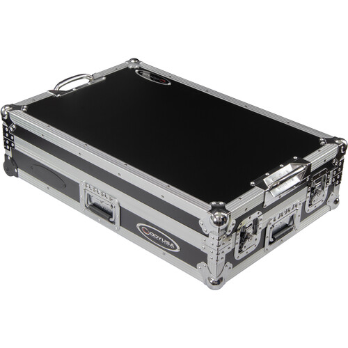 Odyssey DDJ-FLX10 Flight Case with Corner Wheels (Black/Silver)