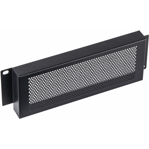 Odyssey ARHSCLP02 Half-Rack Mountable and Raised Perforated Security Panel (2 RU Black)