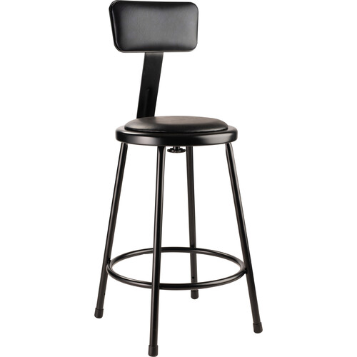 Oklahoma Sound Vinyl Padded Stool&nbspwith Backrest (24