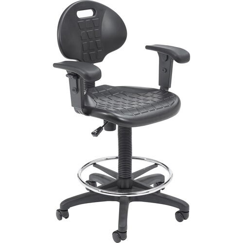 Oklahoma Sound Kangaroo Stool Adjustable Height Task Chair&nbspwith Arms (Black 22-32