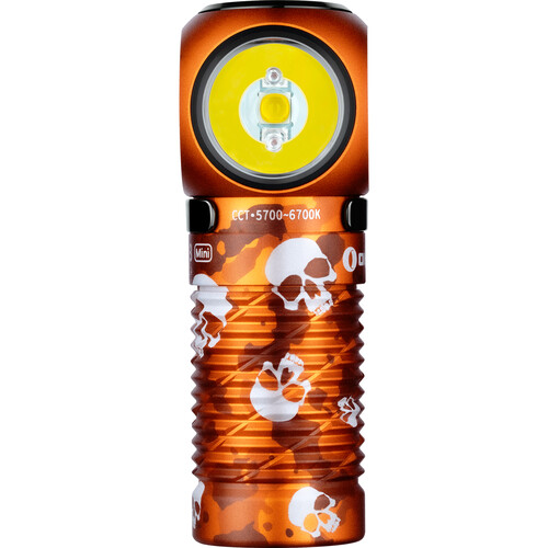Olight Perun 3 Mini Premium Rechargeable Flashlight Kit with Headband and Charging Case (Ghost Blaze)