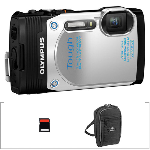 Olympus Stylus Tough TG850 Digital Camera Basic Kit (White)