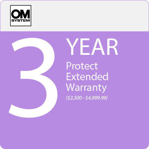 OM SYSTEM 3-Year Protect Extended Warranty for Digital Imaging Kits (Point-of-Sale $2500-$4999.99)