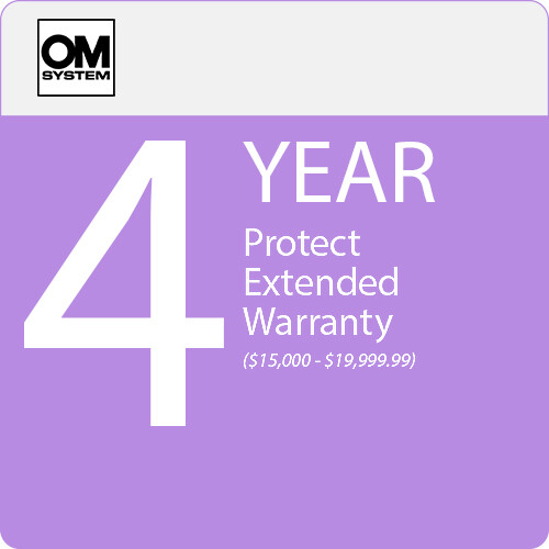 OM SYSTEM 4-Year Protect Extended Warranty for Photo and Video Cameras and Lenses (Point-of-Sale $15000-$19999.99)