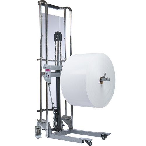 On-A-Roll Lifter Narrow Web Pole Lifter with Roller Spindle (Maximum Lift Height 63