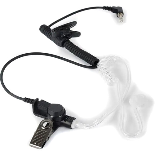 ON SET HEADSETS Listen Only Acoustic Tube Earpiece 1-Pin Radio Headset with 3.5mm Plug (Black)