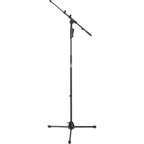 On-Stage MS7550 One-Handed Tripod Microphone Stand with Telescoping Boom (Color Box)