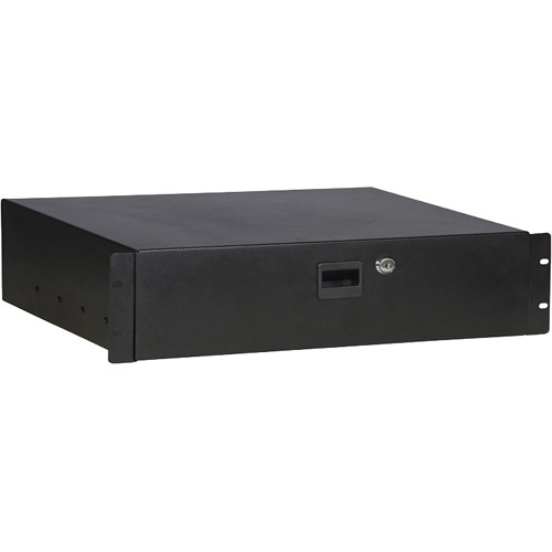 On-Stage RDL2000 Locking Rack Drawer (Black 2 RU)