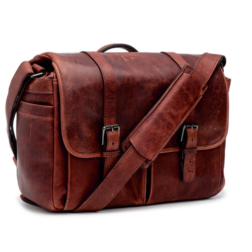 ONA Brixton Camera/Laptop Messenger Bag (Root Beer-Colored Leather)
