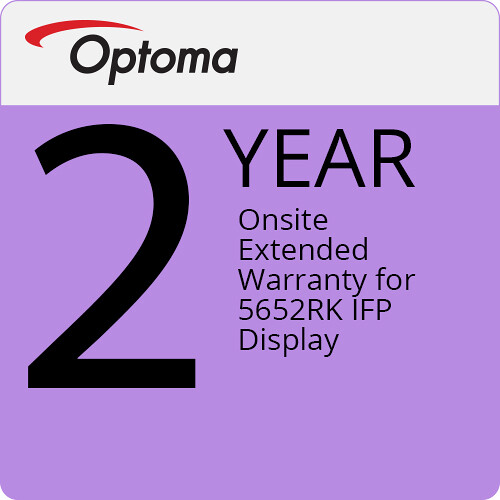 Optoma Technology 2-Year Onsite Extended Warranty for 5652RK IFP Display