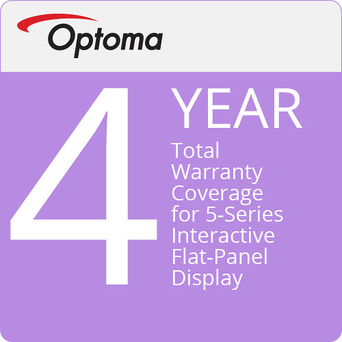 Optoma Technology 4-Year Extended Warranty for Interactive Flat Panel Displays