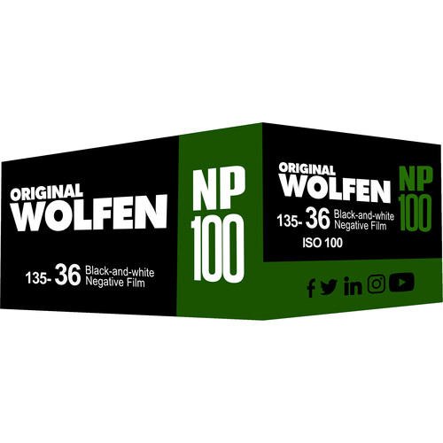 Wolfen NP100 Panchromatic Black and White Negative Film (35mm Roll Film 36 Exposures)