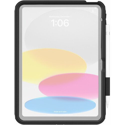 OtterBox Defender Case with Kickstand and Hand Strap for iPad 10th Gen (Black Poly Bag Packaging)