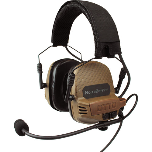 Otto Engineering NoizeBarrier TAC Over-Ear Dual-Com Tactical Headset (Electret Microphone Flat Dark Earth)