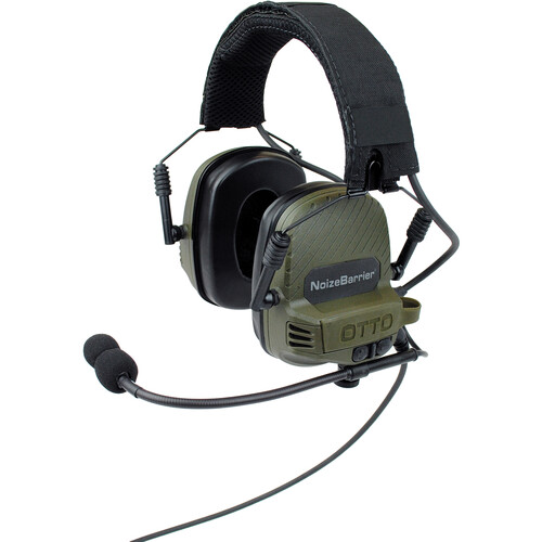 Otto Engineering NoizeBarrier TAC Over-Ear Dual-Com Tactical Headset (Dynamic Microphone Olive Drab Green)