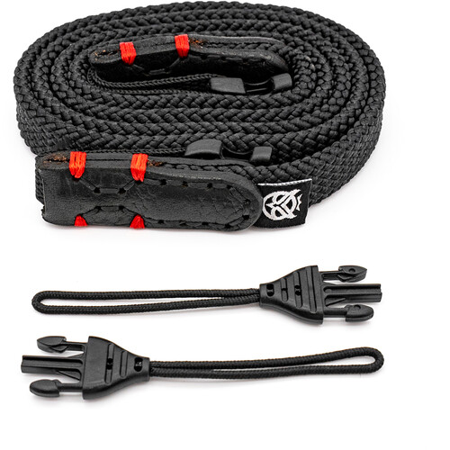Owlkrown Point & Shoot Strap (Black with Red Accent)