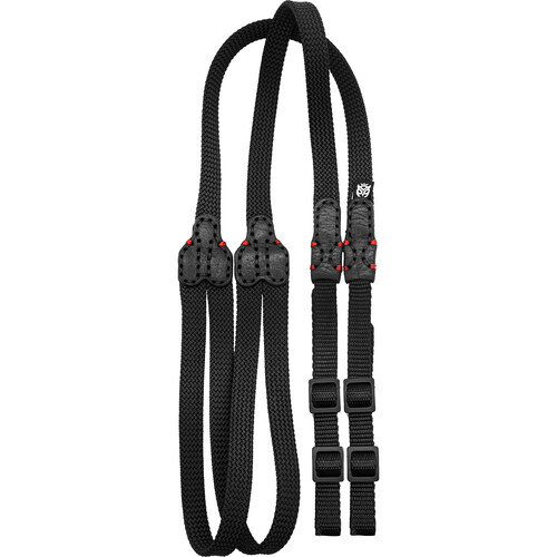 Owlkrown TwinPad SL Strap (Black with Red Accent)