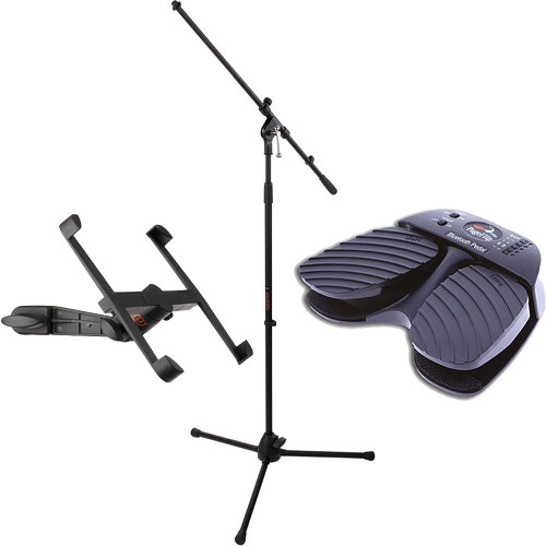PageFlip iPad Microphone Stand and Wireless Pedal Kit B&H Photo