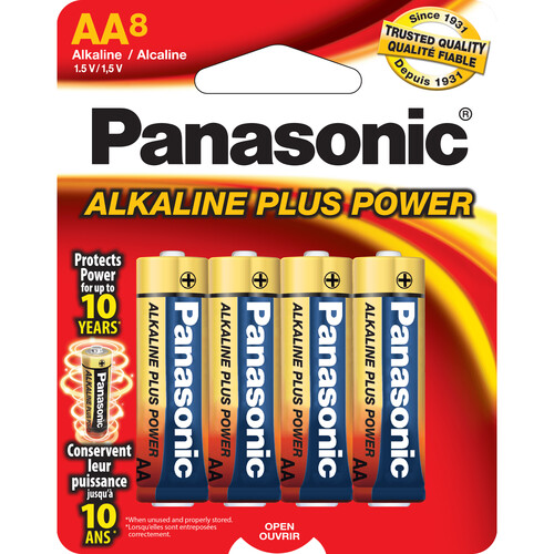 Panasonic AA Alkaline Plus Power (8-Pack)