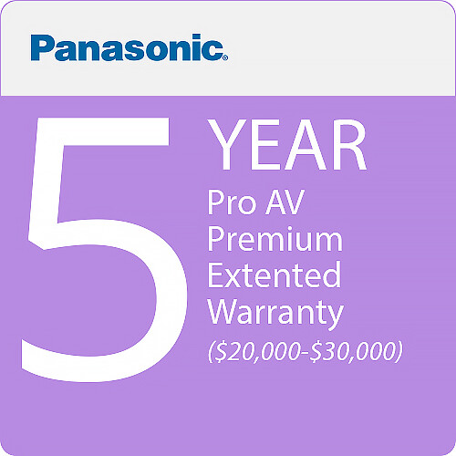 Panasonic 5-Year Pro AV Premium Extended Warranty with ADP ($20000.00-$30000.00)