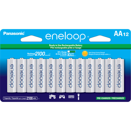 Panasonic eneloop AA Rechargeable Ni-MH Batteries (2000mAh 12-Pack)