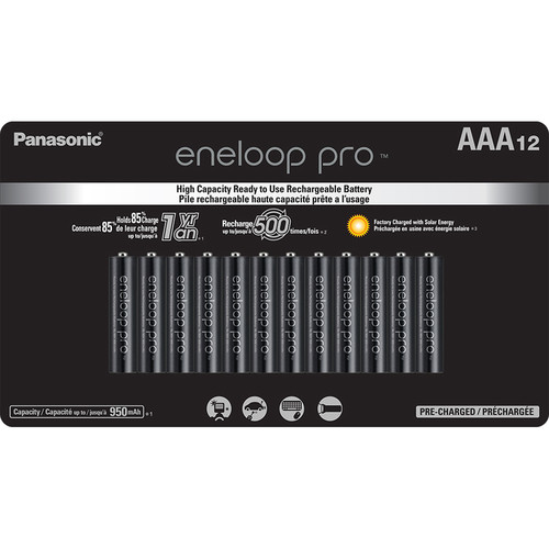 Panasonic eneloop Pro AAA Rechargeable Ni-MH Batteries (950mAh 12-Pack)