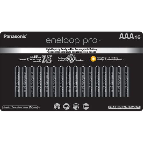 Panasonic eneloop Pro AAA Rechargeable Ni-MH Batteries (950mAh 16-Pack)