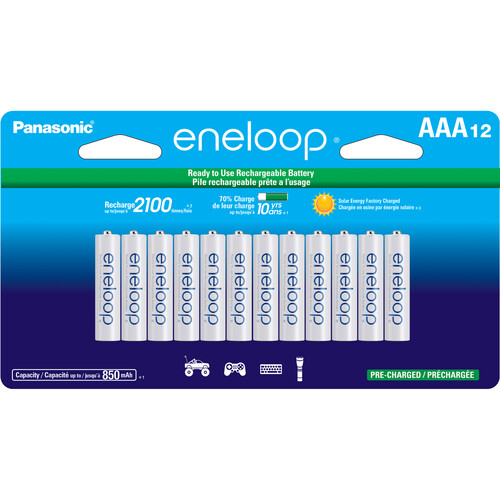Panasonic eneloop AAA Rechargeable Ni-MH Batteries (800mAh 12-Pack)