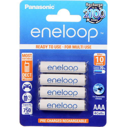 Panasonic Eneloop AAA Rechargeable Ni-MH Batteries BK-4MCCA4BA